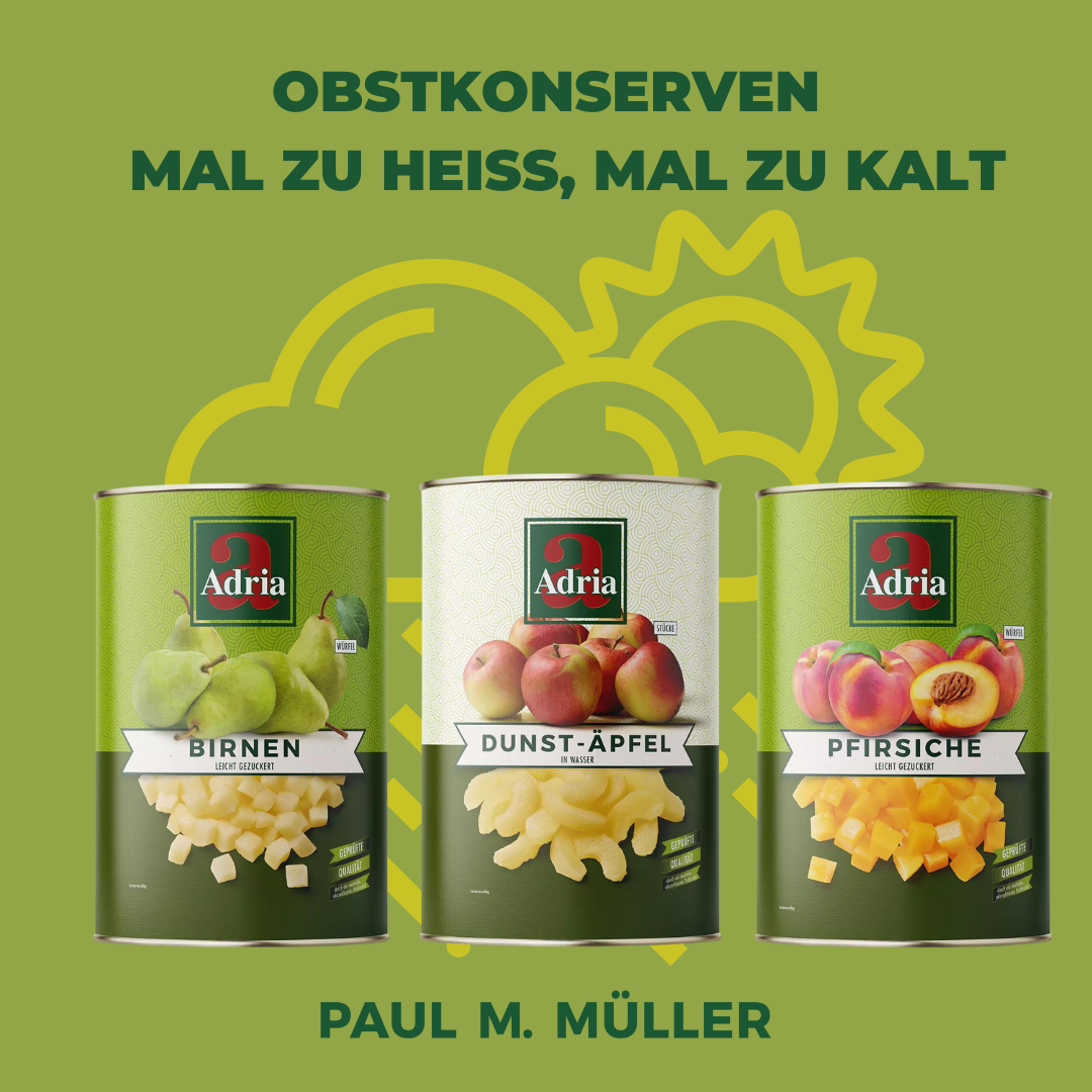 Fruit in blik: soms te warm, soms te koud